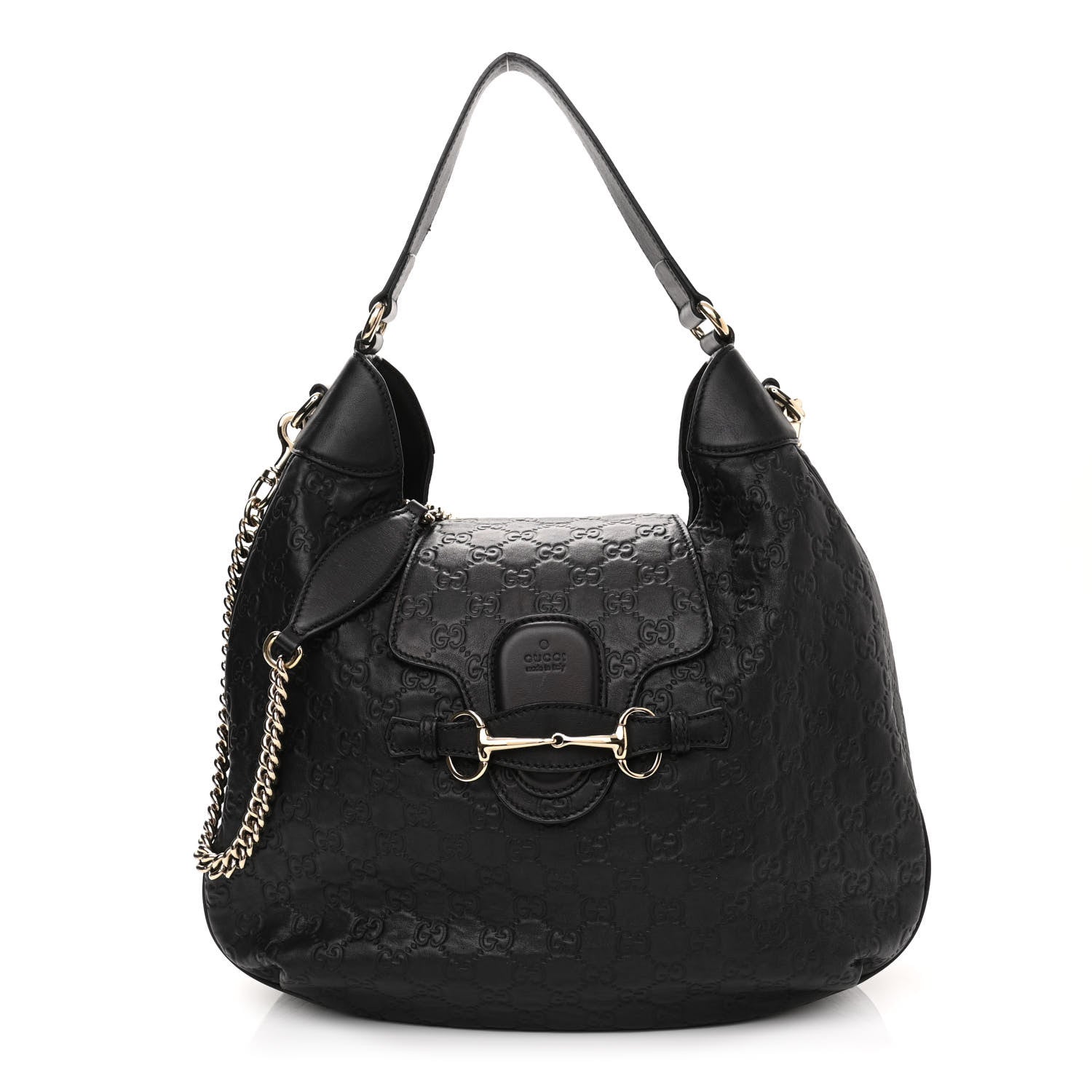 Gucci Guccissima Medium Emily Hobo Black 1 of 18