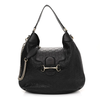 Gucci Guccissima Medium Emily Hobo Black 1 of 18