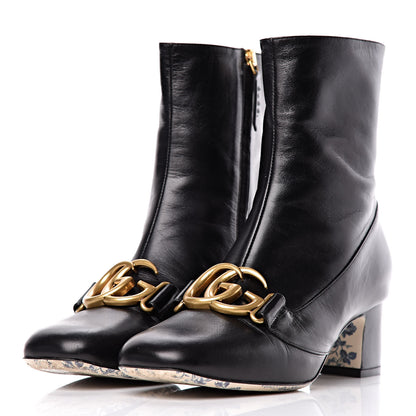 Gucci Malaga Kid GG Victoire 55mm Ankle Boots 37.5 Black 3 of 12