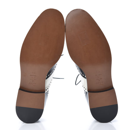 Christian Dior Calfskin Diorunit Oxford Flats 40.5 Black White 5 of 8
