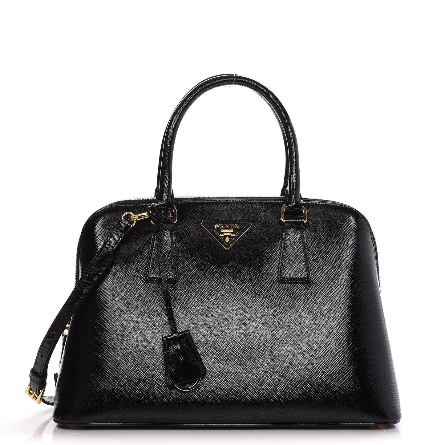 Saffiano Vernice Medium Promenade Tote Black
