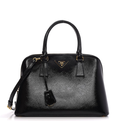 Prada Saffiano Vernice Medium Promenade Tote Black 1 of 8