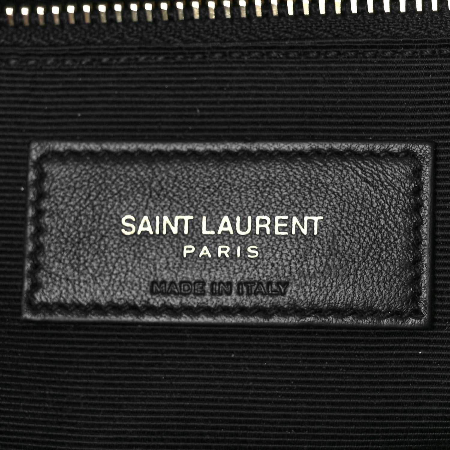 Saint Laurent Grain De Poudre Matelasse Chevron Monogram Shopping Bag Black 5 of 12