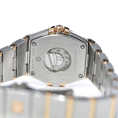 Omega Stainless Steel 18K Yellow Gold Diamond Bezel Mother of Pearl 24mm Constellation Quartz Watch 123.25.24.60.57.002 5 of 6