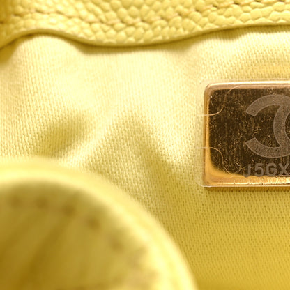 Chanel Caviar Quilted Mini Chanel 25 Handbag Light Yellow 7 of 10