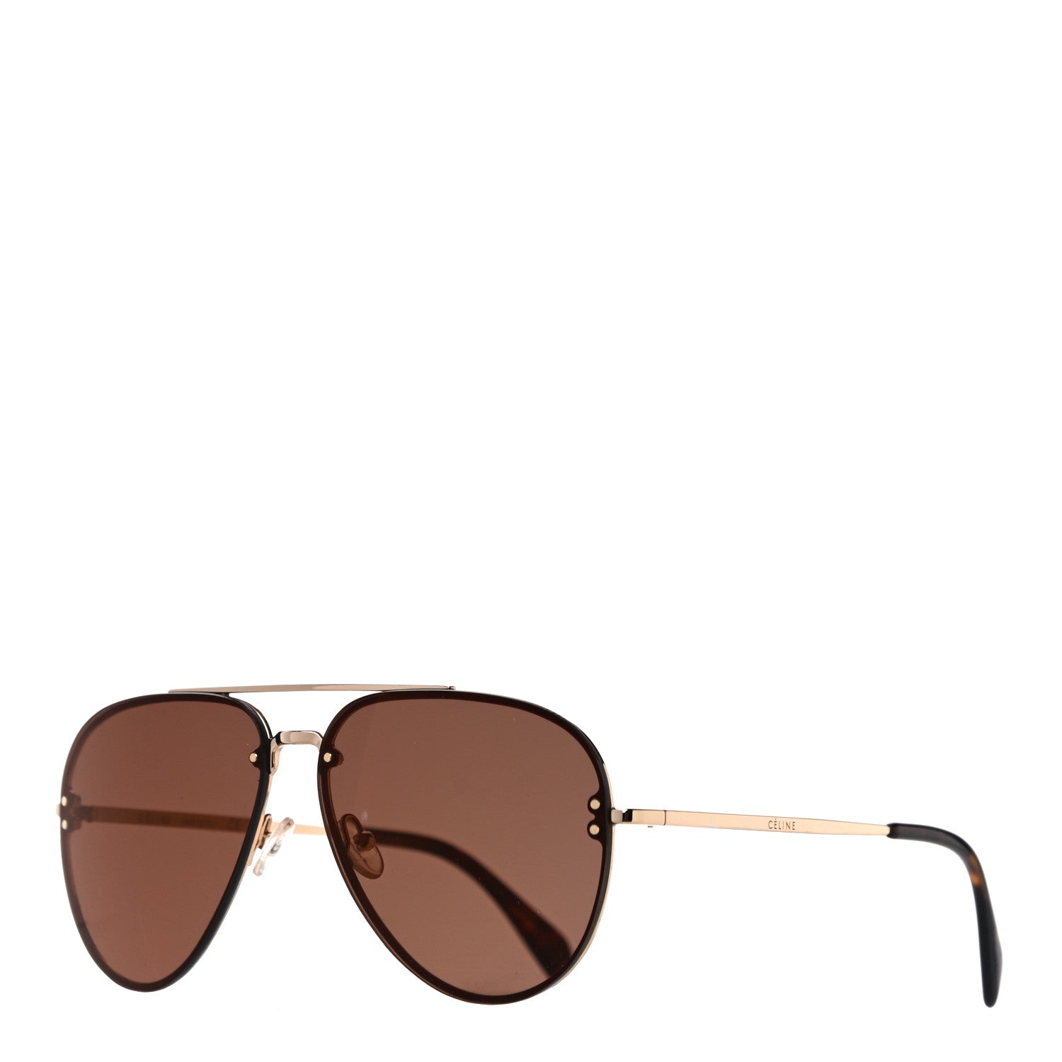 Celine Mirror Aviator Sunglasses CL 41391/S Gold Tortoise 1 of 8