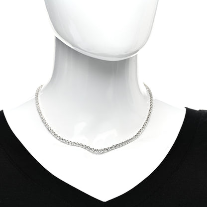 Tiffany Platinum Diamond Victoria Graduated Line Necklace 2 of 6