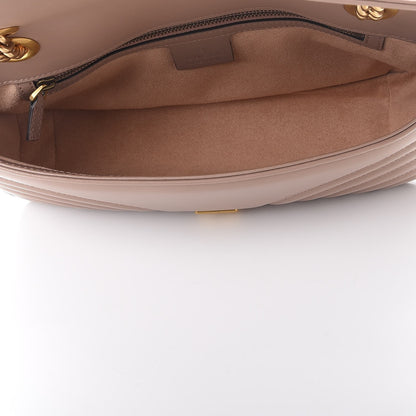 Gucci Calfskin Matelasse Small GG Marmont Shoulder Bag Porcelain Rose 6 of 9