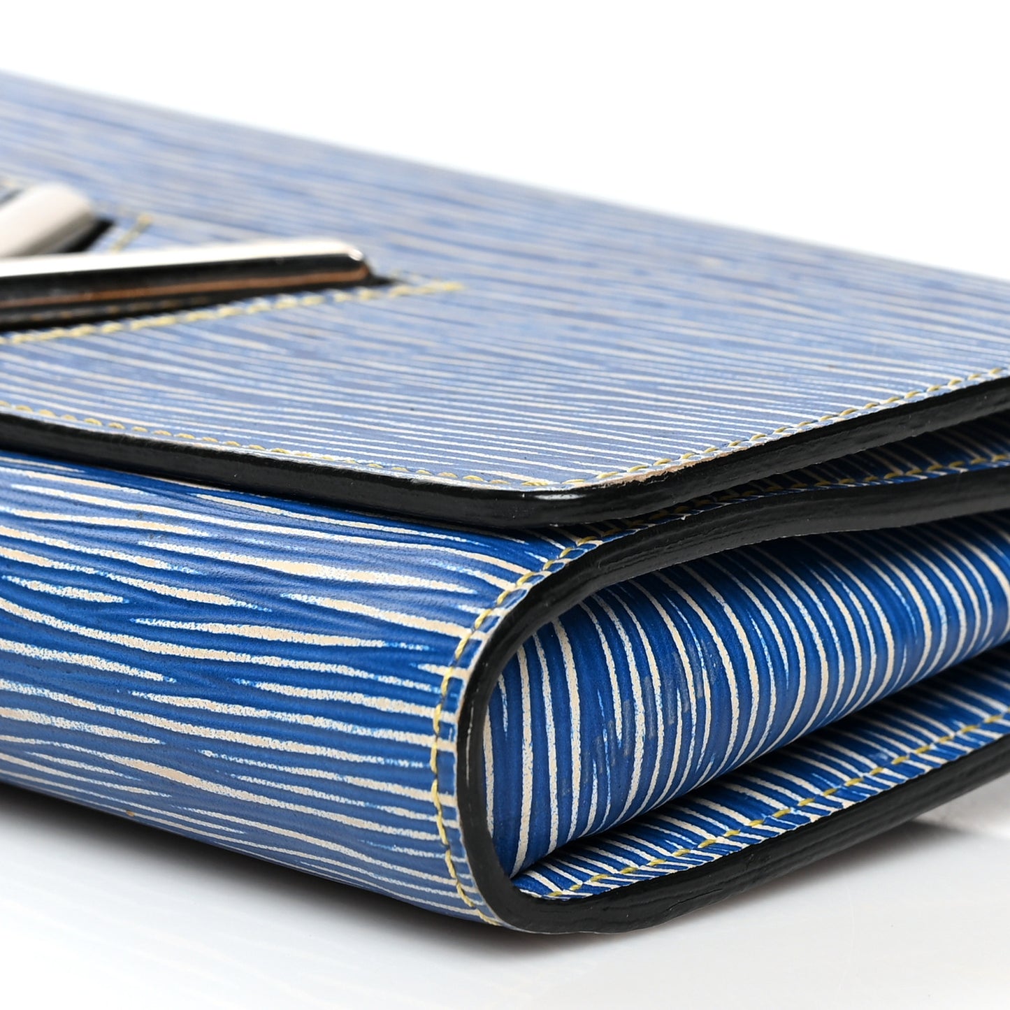 Epi Twist Chain Wallet Denim Light