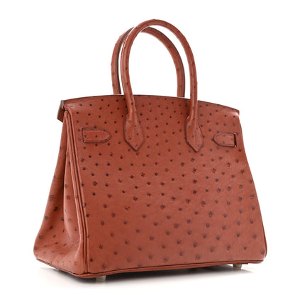 Hermes Ostrich Birkin 30 Brique 3 of 11
