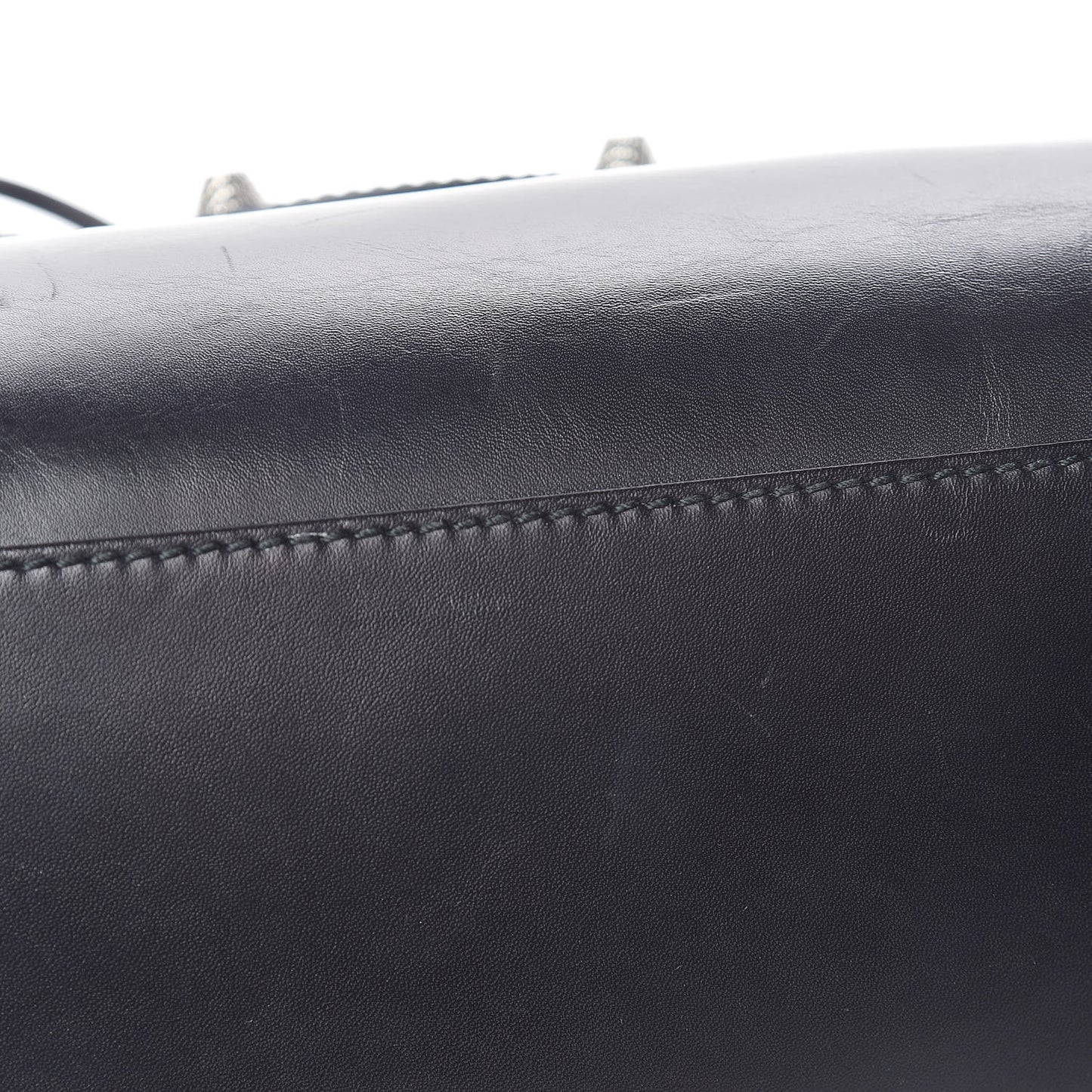 Smooth Calfskin Metallic Patent Giant 12 Silver Hardware City Black Gris