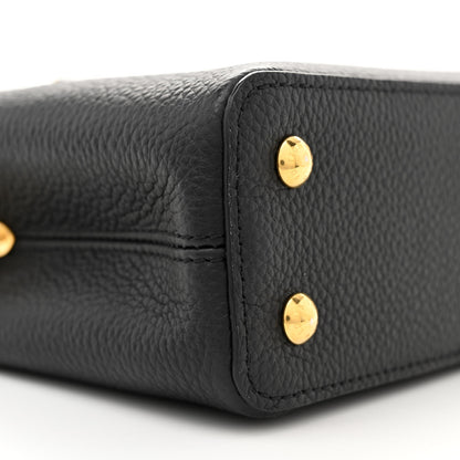 Louis Vuitton Taurillon Embellished Flower Crown Capucines Mini Black 8 of 10