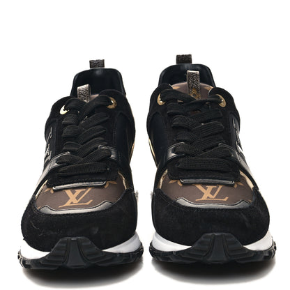 Louis Vuitton Suede Monogram Run Away Sneakers 36 Black 2 of 7