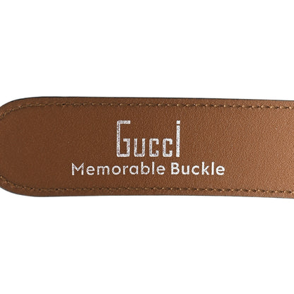 Gucci Grained Calfskin Square G 35mm Belt 95 38 Black Brown 3 of 5