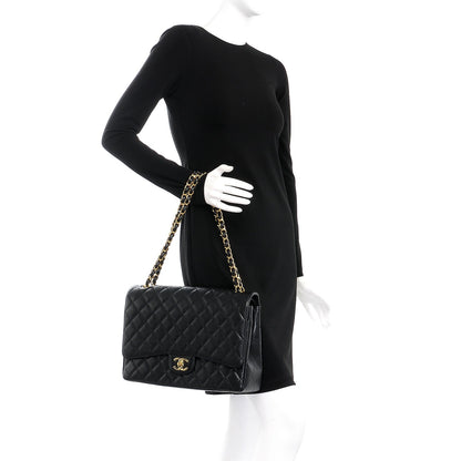 Chanel Caviar Quilted Maxi Double Flap Black 3 of 11