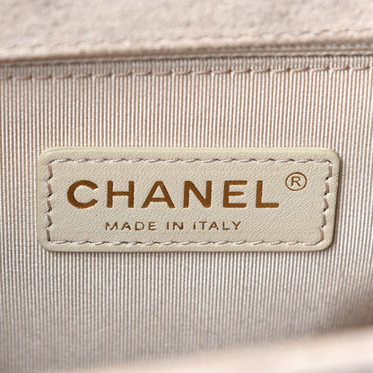 Chanel Iridescent Calfskin Quilted Large Boy Flap Beige 6 of 18