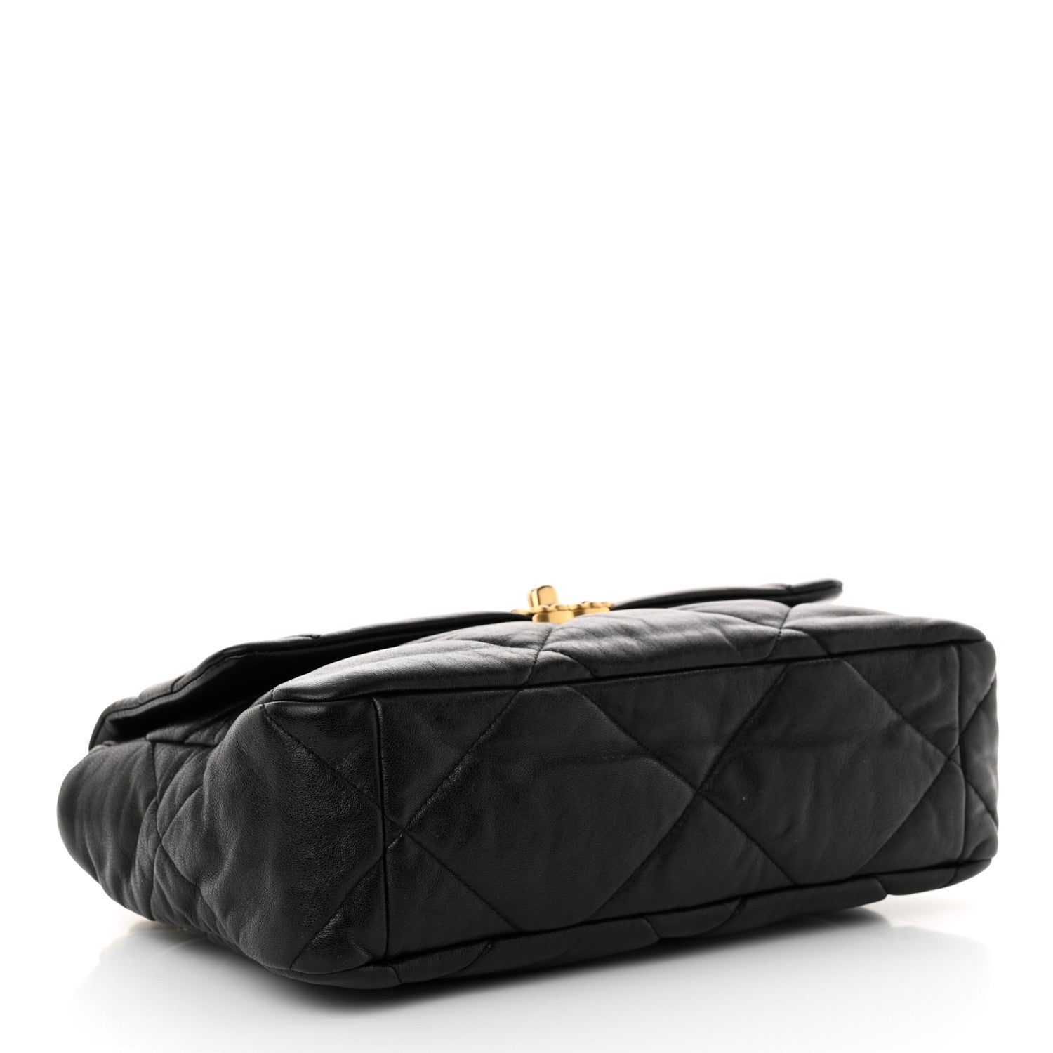 Chanel Shiny Goatskin Quilted Large Chanel 19 Flap Black 4 of 11