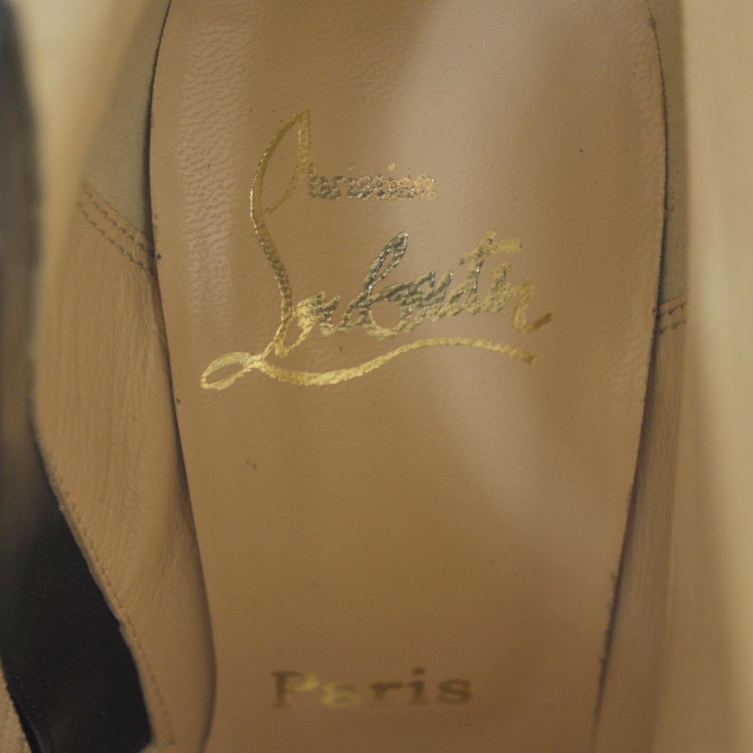 Christian Louboutin Leather Belle 100 Ankle Boots 37.5 Black 7 of 7