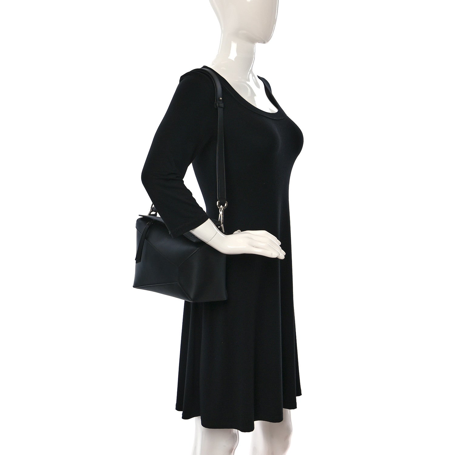 Loewe Calfskin Small Puzzle Bag Black 2 of 12