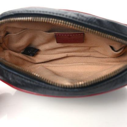 Gucci Azalea Calfskin Matelasse Diagonal Torchon GG Marmont Belt Bag 85 34 Black Romantic Cerise 5 of 12