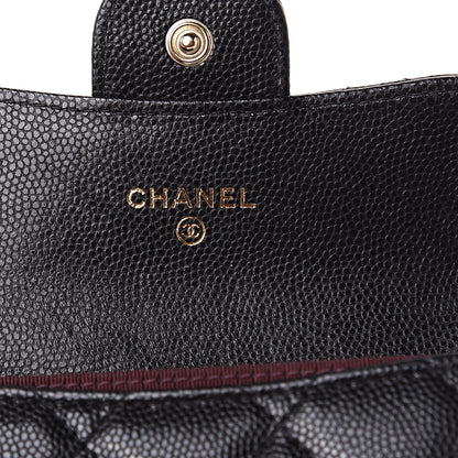 Chanel Caviar Quilted Flap Card Holder Wallet Black 6 of 9