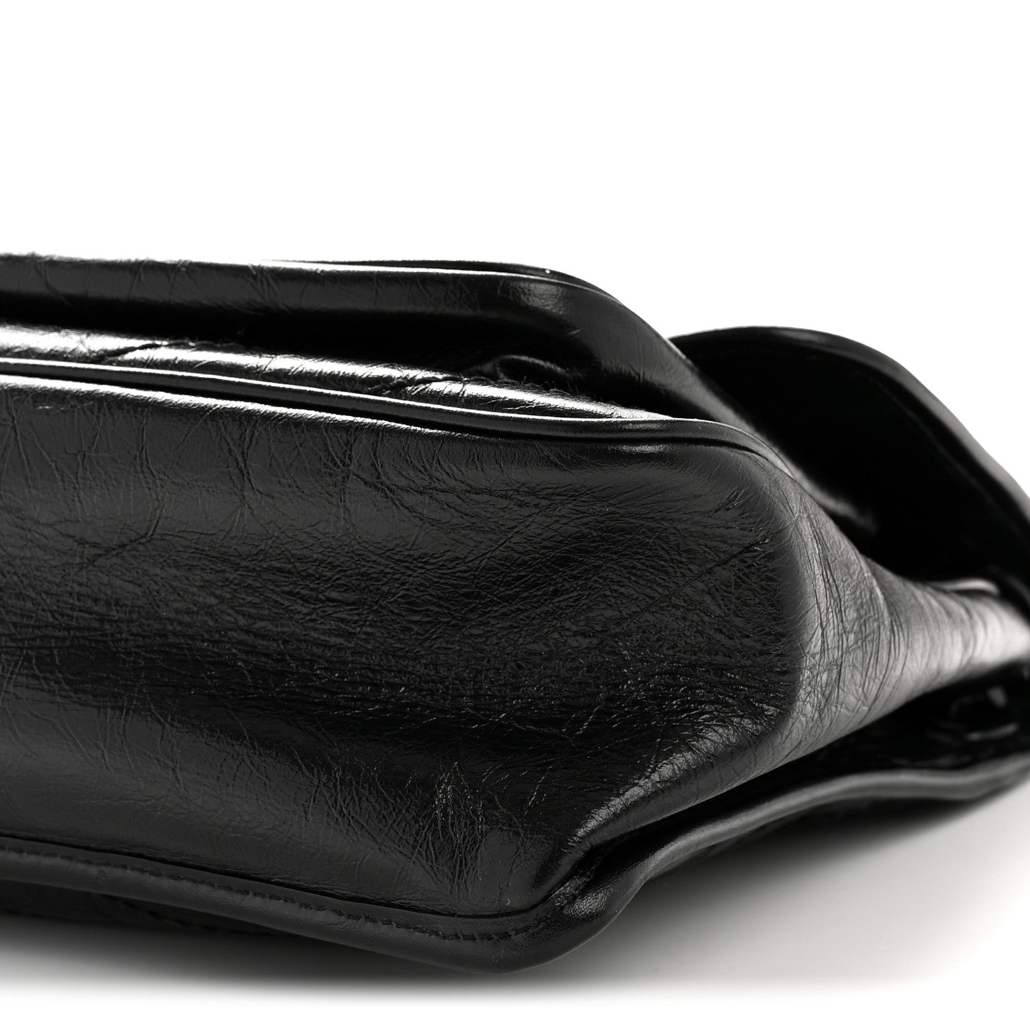 Saint Laurent Crinkled Calfskin Matelasse Monogram Medium Niki Chain Satchel Black 10 of 14