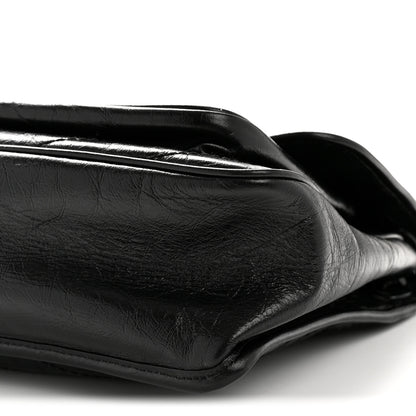 Saint Laurent Crinkled Calfskin Matelasse Monogram Medium Niki Chain Satchel Black 10 of 14