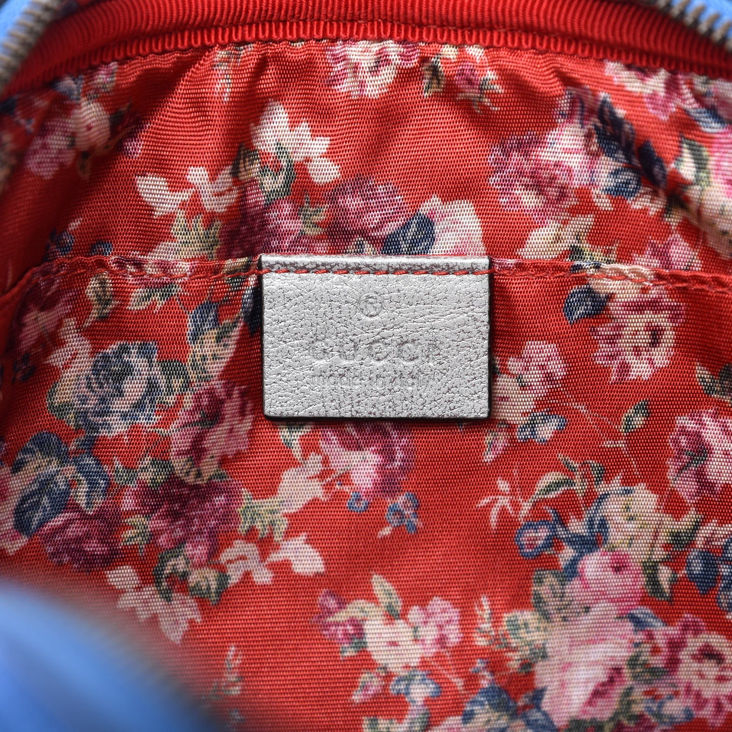 Laminated Nappa Trapuntata Small Zumi Shoulder Bag Rosso Marine Argento