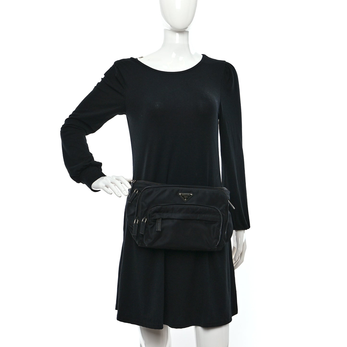 Re-Nylon Tessuto Marsupio Belt Bag Black