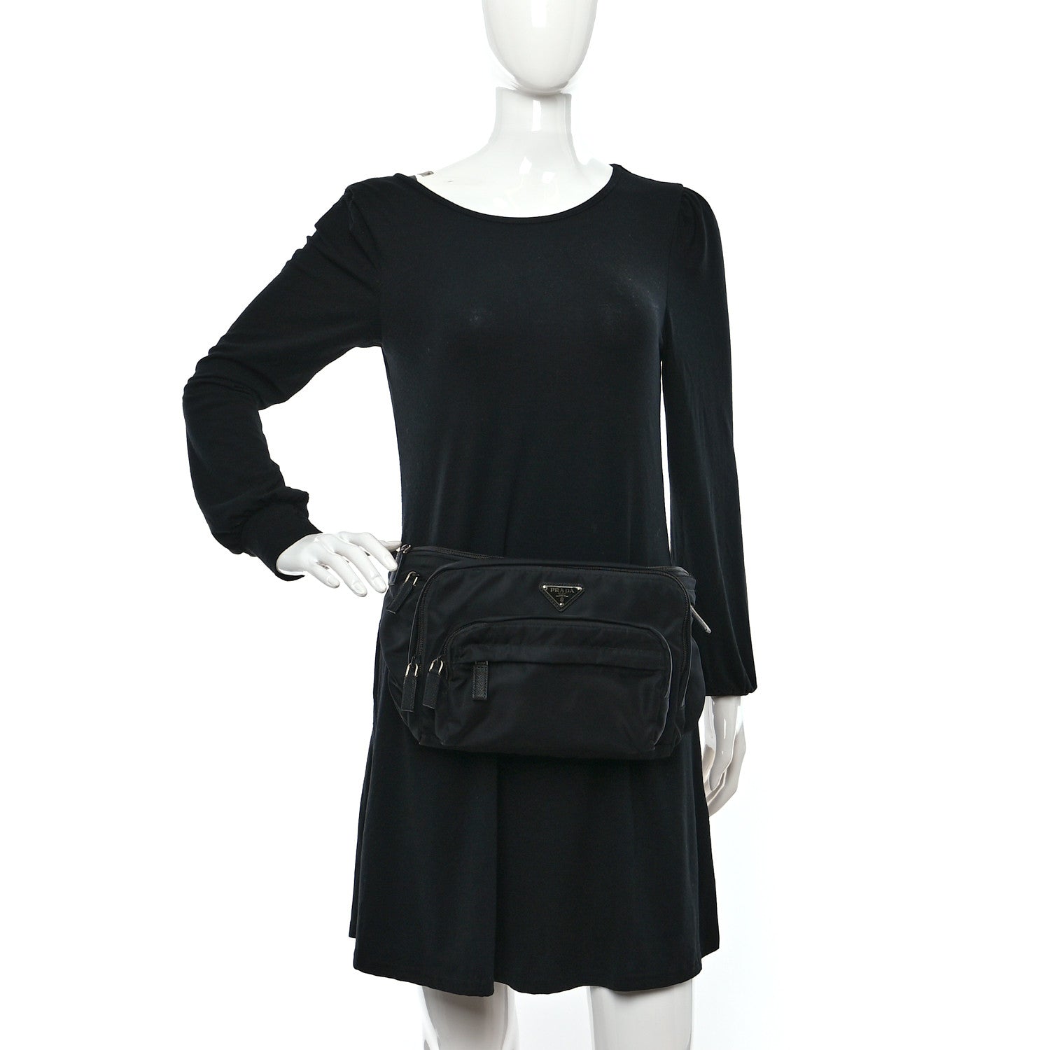 Prada Re-Nylon Tessuto Marsupio Belt Bag Black 2 of 9