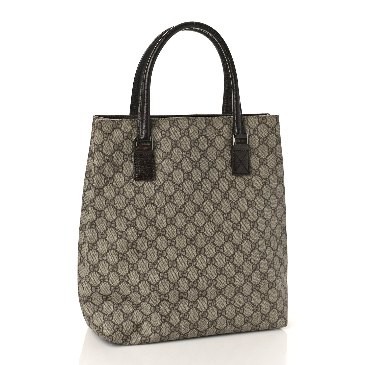 GG Plus Monogram Vertical Tote Dark Brown