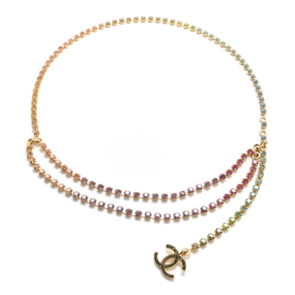 Chanel Metal Crystal CC Belt Gold Multicolor 1 of 3