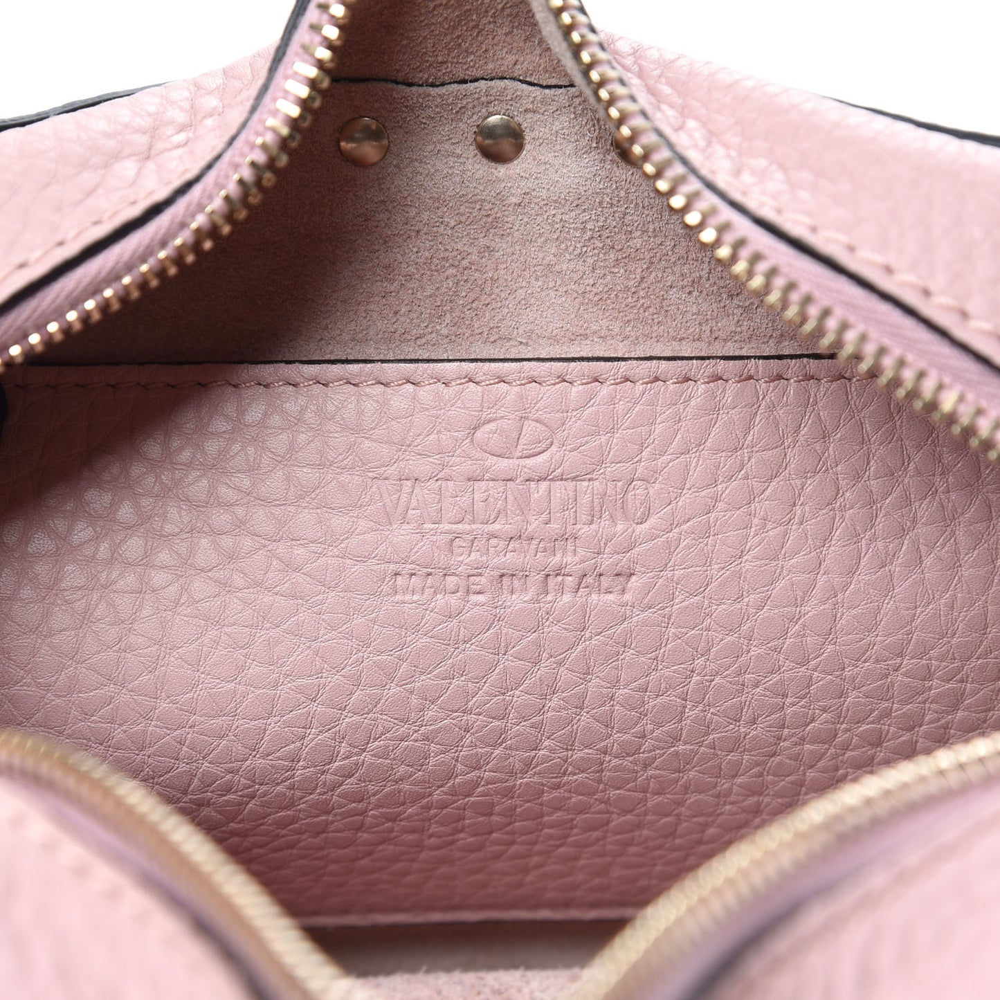Pebbled Calfskin Rockstud Camera Crossbody Bag Cipria