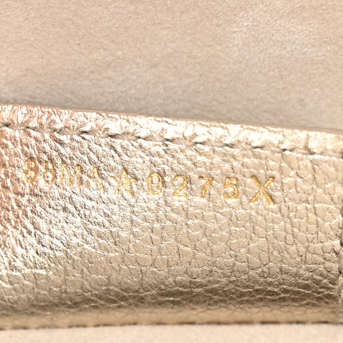 Christian Dior Metallic Goatskin Saddle Bag With Strap Gold 7 of 10