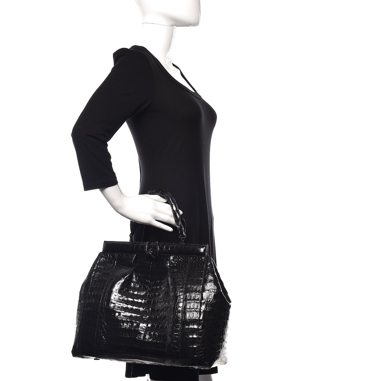 Crocodile Tote Black