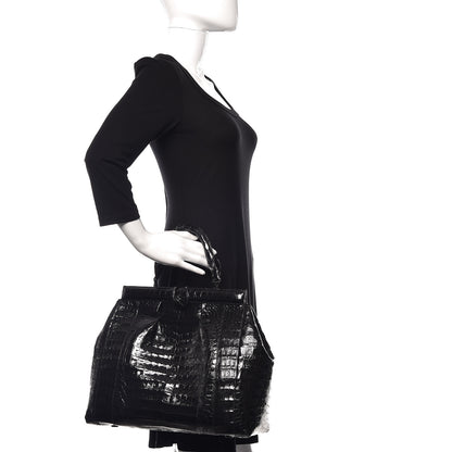 Nancy Gonzalez Crocodile Tote Black 2 of 9