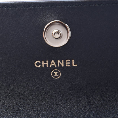 Chanel Lambskin Studded Chain Wallet Black 7 of 12