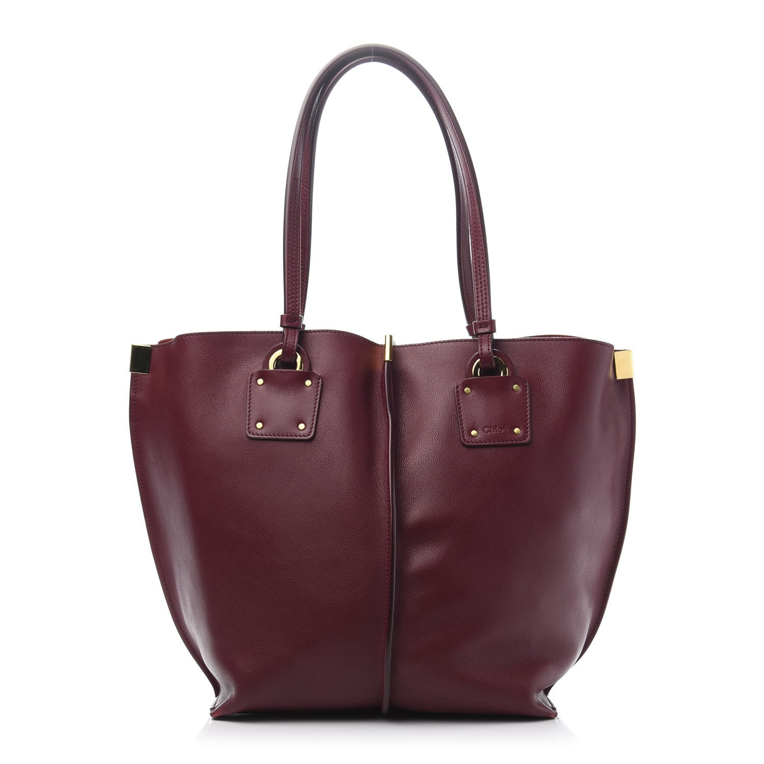 Chloe Smooth Calfskin Medium Vick Tote Burnt Brown 3 of 15