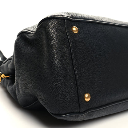 Prada Vitello Daino Tote Black 9 of 11