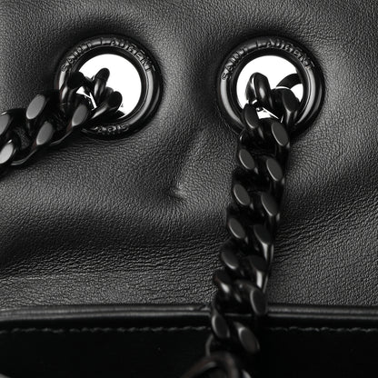 Saint Laurent Calfskin Y Quilted Monogram Monochrome Large Loulou Chain Satchel Black 10 of 17