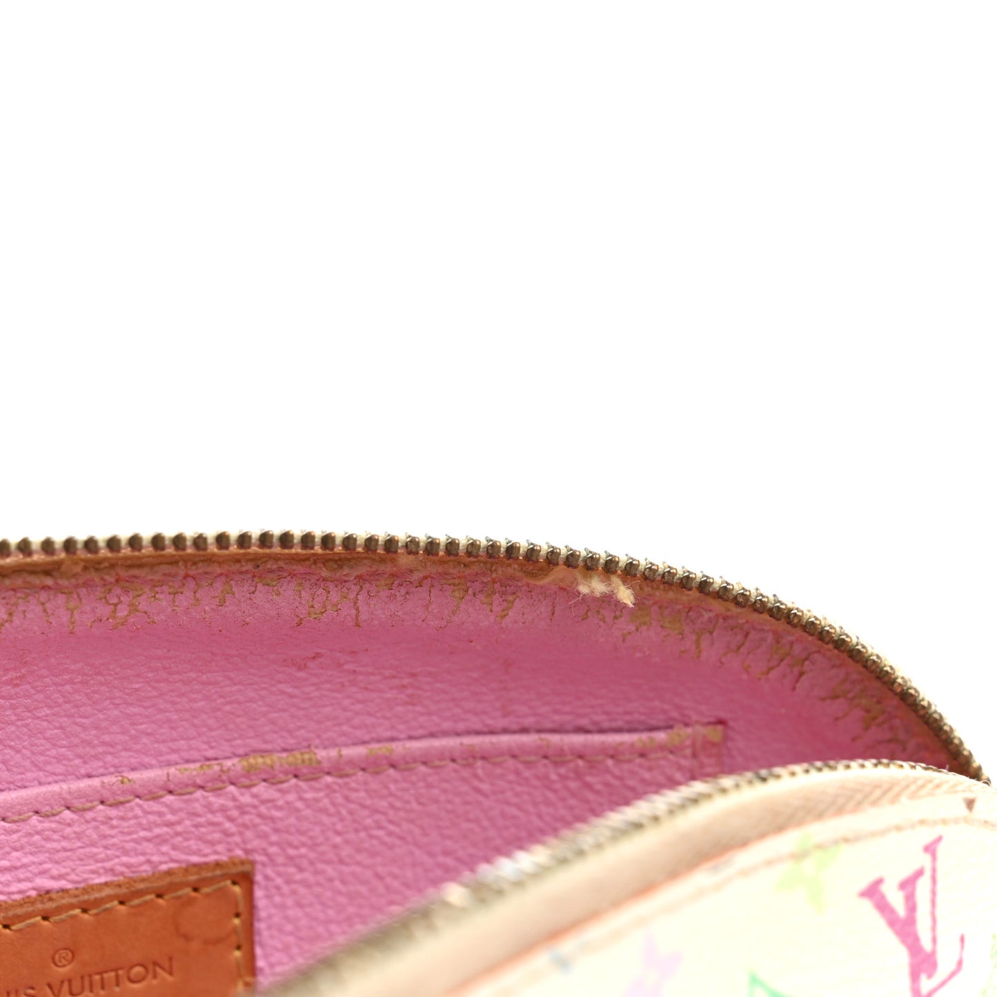 Monogram Multicolor Cosmetic Pouch White Litchi