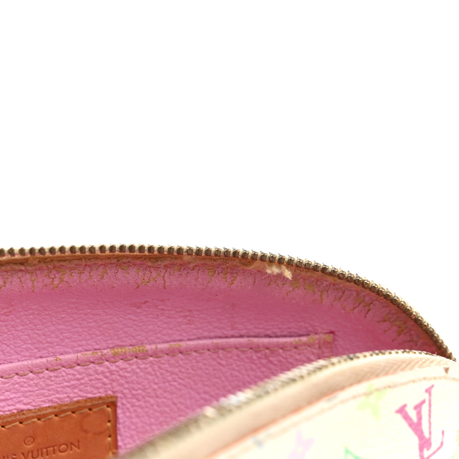 Louis Vuitton Monogram Multicolor Cosmetic Pouch White Litchi 7 of 10