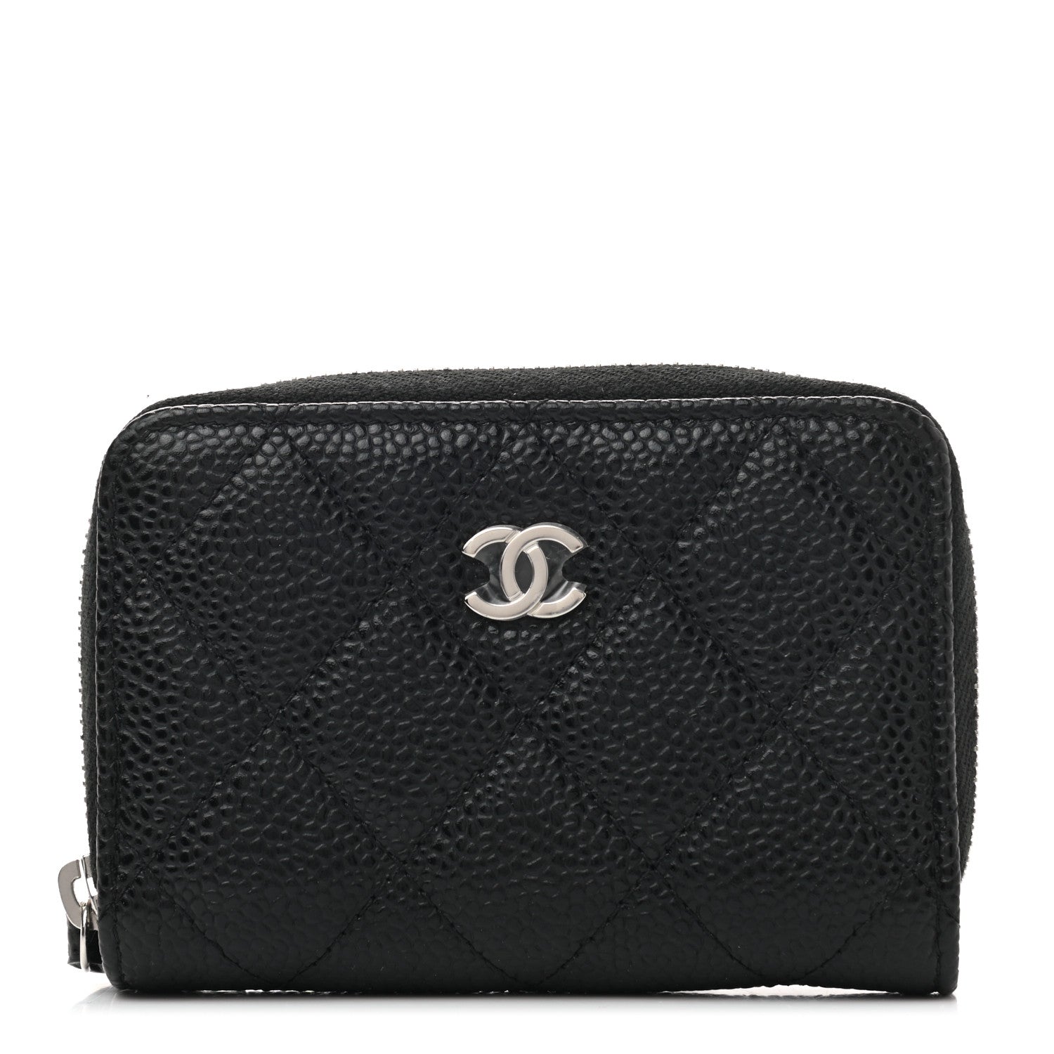 Chanel Caviar Quilted Zip Coin Purse Black 1 of 7