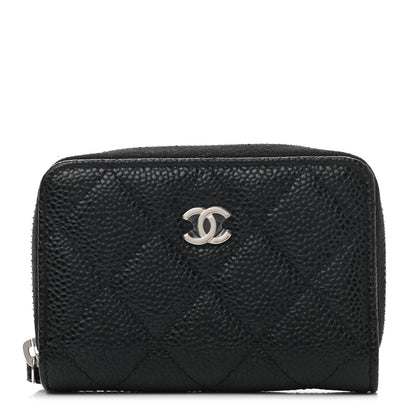 Chanel Caviar Quilted Zip Coin Purse Black 1 of 7