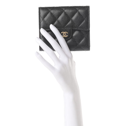 Chanel Caviar Quilted Compact Flap Wallet Black 2 of 9