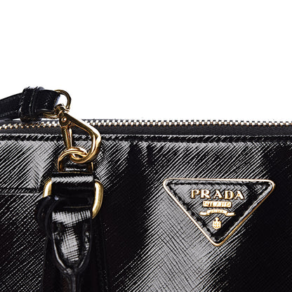 Prada Saffiano Vernice Medium Promenade Tote Black 8 of 11