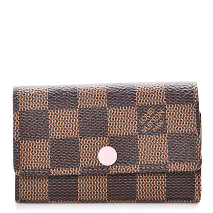 Louis Vuitton Damier Ebene Multicles 6 Key Holder Rose Ballerine 1 of 9