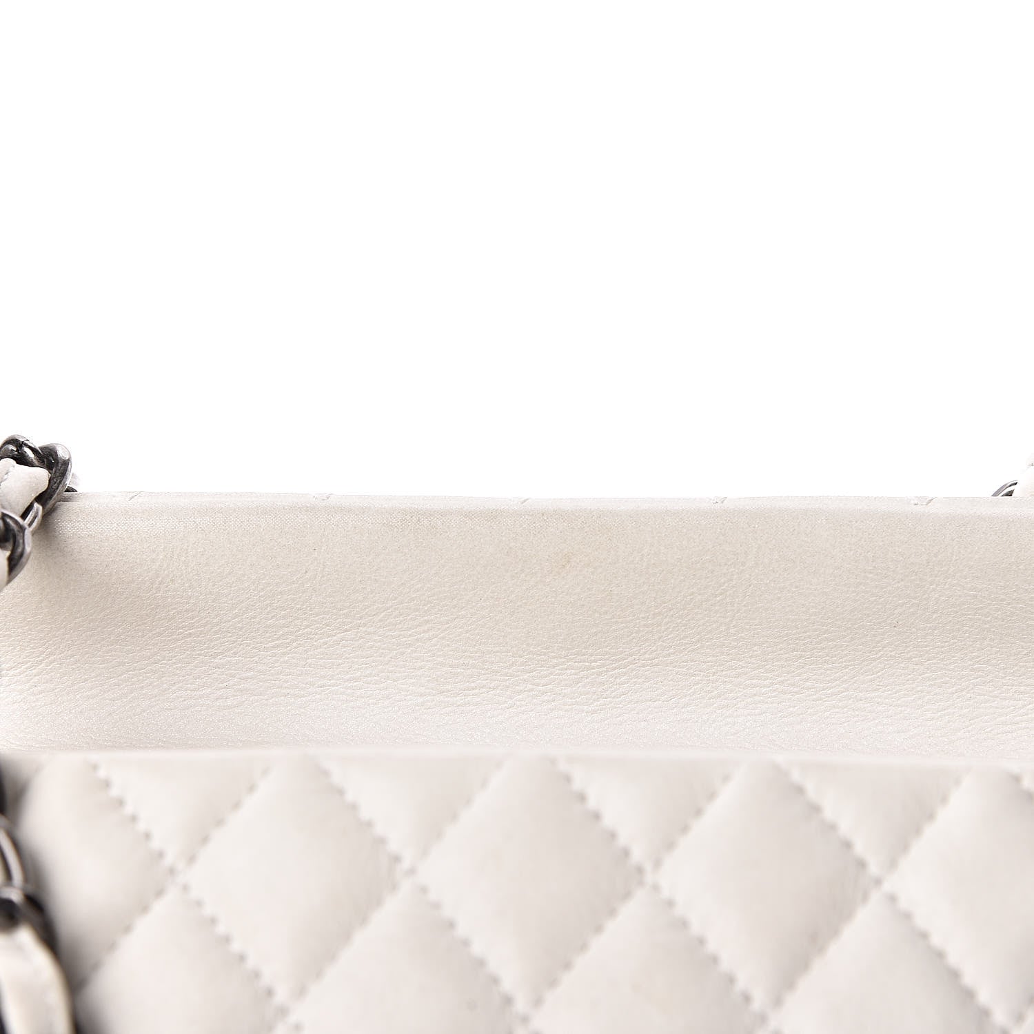 Chanel Iridescent Calfskin Chic Quilt Bowling Bag White 12 of 21