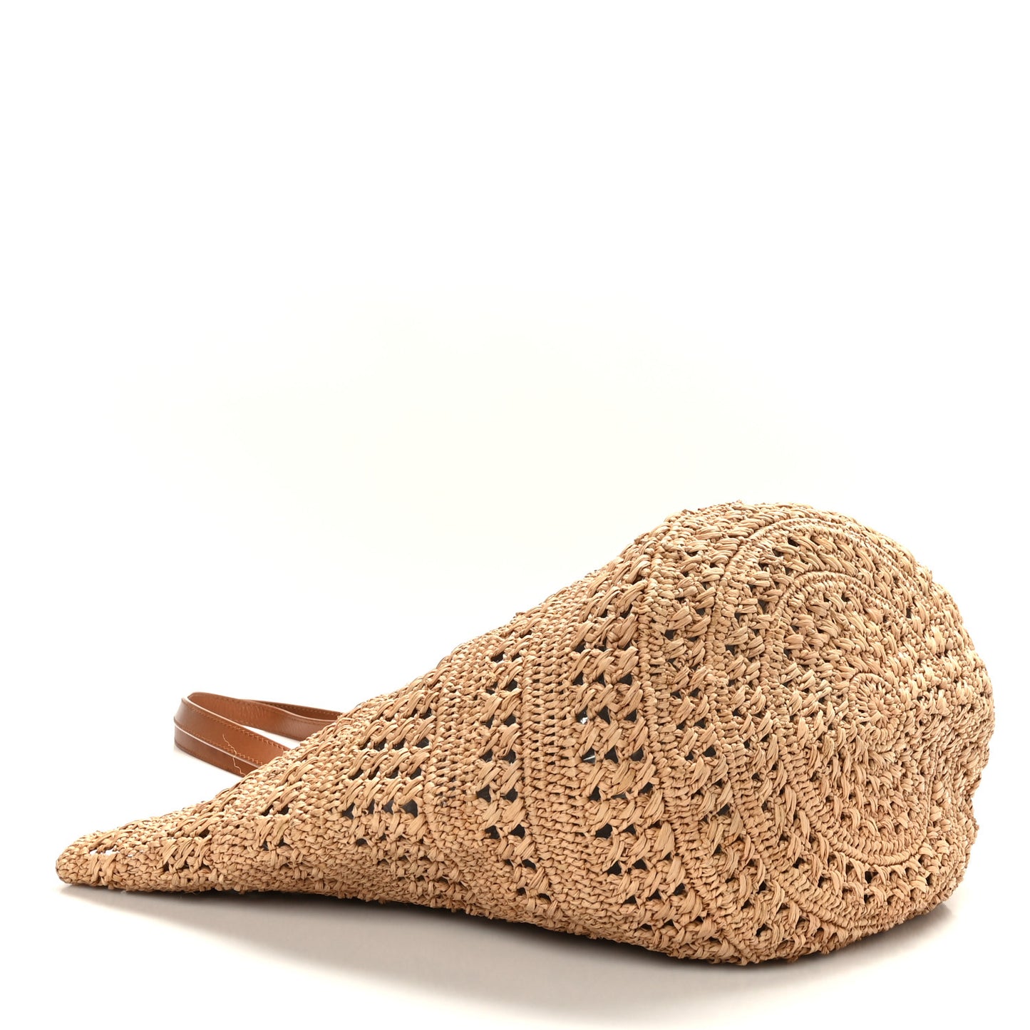 Raffia Calfskin Medium Panier Tote Naturel