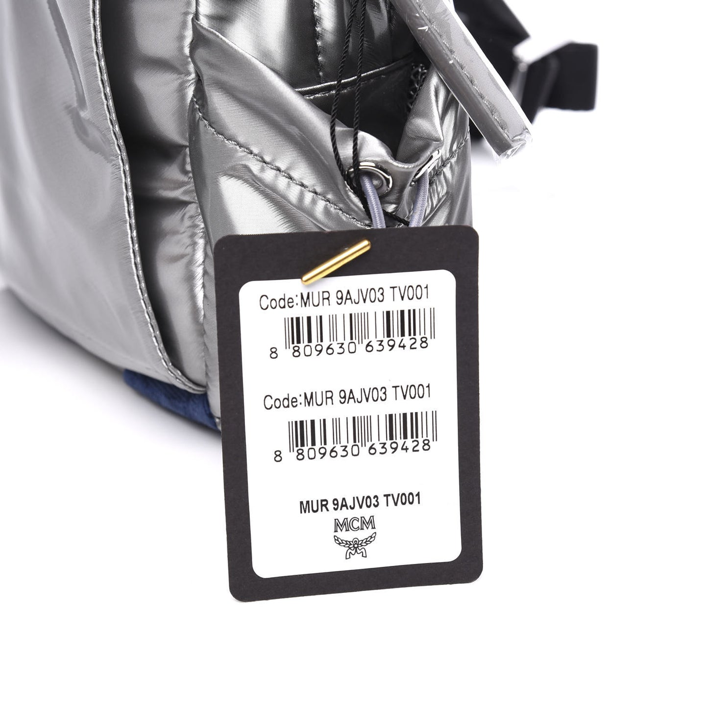Metallic Nylon Jemison Crossbody Silver